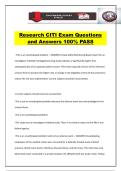 Research CITI Exam Questions and Answers 100&percnt; PASS