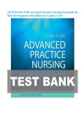 TEST BANK FOR Advanced Practice Nursing Essentials for Role Development 4th Edition by Lucille A Joel 