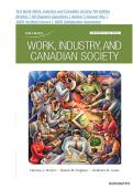 Test Bank Work&comma; Industry and Canadian Society 7th Edition &lpar;Krahn&rpar; &vert; All Chapters  &lpar;1-14 &rpar;Questions &vert; Author&rsquo;s Answer Key &vert; 100&percnt; Verified Correct &vert; 100&percnt; Satisfaction Guarantee