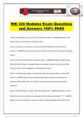 RM&colon; Citi Modules Exam Questions and Answers 100&percnt; PASS