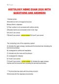 HISTOLOGY NBME EXAM 2026 WITH  QUESTIONS AND ANSWERS