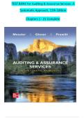 Instructor Manual For Auditing & Assurance Services A Systematic Approach 12e Messier All Chapters