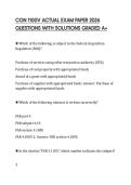 CON 1100V ACTUAL EXAM PAPER 2026 QUESTIONS WITH SOLUTIONS GRADED A&plus;