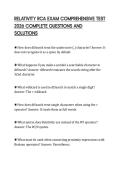 RELATIVITY RCA EXAM COMPREHENSIVE TEST 2026 COMPLETE QUESTIONS AND SOLUTIONS