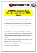 C954 WGU Section 2 Exam Questions and Answers 100&percnt; PASS