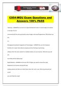 C954-WGU Exam Questions and Answers 100&percnt; PASS