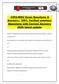 C954-WGU Exam Questions & Answers &vert; 100&percnt; Verified solutions &vert;Questions with Correct Answers 2025 latest update
