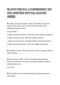 RELATIVITYONE RCA 3 COMPREHENSIVE TEST 2026 QUESTIONS WITH FULL SOLUTION VERIFIED
