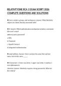 RELATIVITYONE RCA 3 EXAM SCRIPT 2026 COMPLETE QUESTIONS AND SOLUTIONS