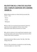 RELATIVITYONE RCA 3 PRACTICE SOLUTION 2026 COMPLETE QUESTIONS WITH ANSWERS GRADED A&plus;