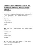 COPADO DEVELOPER EXAM 3 ACTUAL TEST PAPER 2026 QUESTIONS WITH SOLUTIONS GRADED A&plus;
