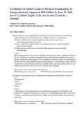 Test Bank &ndash; Seidel&rsquo;s Guide to Physical Examination&colon; An Interprofessional Approach&comma; 10th Edition &vert; Chapters 1&ndash;26 &vert; Verified Questions & Answers &vert; A&plus; Guaranteed