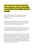 NACC PSW EXAM PRACTICE EXAM AND STUDY GUIDE 2026 ACTUAL EXAM SCRIPT 400 QUESTIONS WITH CORRECT DETAILED ANSWERS