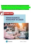 Test Bank for Human Resources Management in Canada&comma; 15th Canadian Edition by Gary Dessler &vert; Complete Chapters 1-17 &vert; Verified Latest Edition