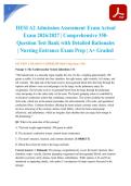 HESI A2 Admission Assessment Exam Actual Exam 2026&sol;2027 &vert; Comprehensive 350-Question Test Bank with Detailed Rationales &vert; Nursing Entrance Exam Prep &vert; A&plus; Graded