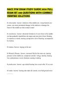 NACC PSW EXAM STUDY GUIDE 2026 FULL EXAM SET 400 QUESTIONS WITH CORRECT VERIFIED SOLUTIONSNACC PSW EXAM STUDY GUIDE 2026 FULL EXAM SET 400 QUESTIONS WITH CORRECT VERIFIED SOLUTIONS