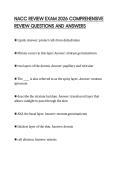 NACC REVIEW EXAM 2026 COMPREHENSIVE REVIEW QUESTIONS AND ANSWERS