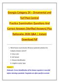 Georgia Category 24 &ndash; Ornamental and  Turf Pest Control  Practice Examination Questions And  Correct Answers &lpar;Verified Answers&rpar; Plus  Rationales 2026 Q&A &vert; Instant  Download Pdf