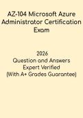 AZ-104 Microsoft Azure Administrator Certification Exam Questions and Answers PDF &vert; Updated Practice Test 2025