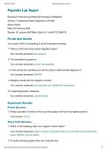 PhysioEx Lab Report Exercise 8&colon; Chemical and Physical Processes of Digestion Activity 3&colon; Assessing Pepsin Digestion of Protein