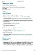 BIO 202 PhysioEx Lab Report Exercise 7&colon; Respiratory System Mechanics Activity 1&colon; Measuring Respiratory Volumes and Calculating Capacities 