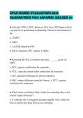 CPCE BOARD EVALUATION 2026 GUARANTEED PASS ANSWERS GRADED A&plus;