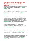NCIC Study Guide Latest Update 2026 &lpar;Questions and Answers-Verified solutions&rpar;