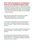 NCIC LLETS Full Operator Certifications exam Q & As &lpar;Verified Answers&rpar; 2026