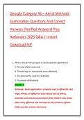 Georgia Category 34 &ndash; Aerial Methods  Examination Questions And Correct  Answers &lpar;Verified Answers&rpar; Plus  Rationales 2026 Q&A &vert; Instant  Download Pdf 