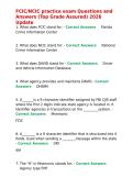 FCIC NCIC practice exam Questions and Answers &lpar;Top Grade Assured&rpar; 2026 Update&period;