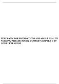 Foundations and Adult Health Nursing 9e Test Bank by Cooper 2025&ndash;2026 Complete Guide