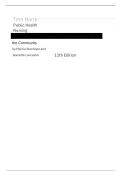 Test Bank &ndash; Public Health Nursing&colon; Population-Centered Health Care in the Community&comma; 11th Edition by Marcia Stanhope & Jeanette Lancaster &vert; Verified Questions & Answers &vert; Complete Chapters &vert; A&plus; Guaranteed
