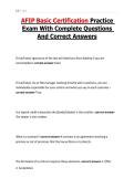 AFIP Basic Certification Practice Exam With Complete Questions And Correct Answers