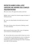 RESTRICTED BARBER FLORIDA LATEST QUESTIONS AND ANSWERS 2026 COMPLETE SOLUTION PACKAGE
