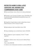 RESTRICTED BARBER FLORIDA LATEST QUESTIONS AND ANSWERS 2026 COMPREHENSIVE STUDY GUIDE