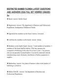 RESTRICTED BARBER FLORIDA LATEST QUESTIONS AND ANSWERS 2026 FULL SET VERIFIED GRADED A&plus;