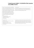 Content for exam 2 NMNC 1110 UPDATED ACTUAL Questions  and CORRECT Answers 