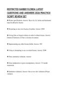 RESTRICTED BARBER FLORIDA LATEST QUESTIONS AND ANSWERS 2026 PRACTICE SCRIPT REVIEW SET