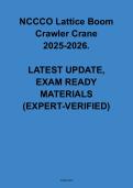 NCCCO Lattice Boom Crawler Crane 2026 Practice Test &vert; Updated LBC Exam Questions & Verified Answers &vert; Pass First Attempt