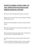 RESTRICTED BARBERS LICENSE FLORIDA 302 2026 CERTIFICATION EVALUATION EXAMS BUNDLED EXAMS FULL SOLUTION