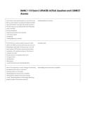NMNC 1110 Exam 2 UPDATED ACTUAL Questions and CORRECT  Answers  