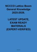 NCCCO Lattice Boom General Knowledge 2026 &vert; Updated Practice Test Questions & Verified Answers &vert; LBC Exam Prep