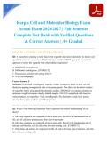 Karp's Cell and Molecular Biology Exam Actual Exam 2026&sol;2027 &vert; Fall Semester Complete Test Bank with Verified Questions & Correct Answers &vert; A&plus; Graded