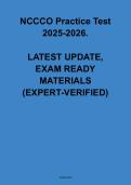 NCCCO Practice Test 2025-2026 &vert; Latest Updated Exam Questions & Verified Answers &vert; Complete Certification Prep