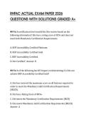 RHFAC ACTUAL EXAM PAPER 2026 QUESTIONS WITH SOLUTIONS GRADED A&plus;