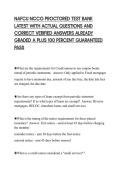 NAFCU NCCO PROCTORED TEST BANK LATEST WITH ACTUAL QUESTIONS AND CORRECT VERIFIED ANSWERS ALREADY GRADED A PLUS 100 PERCENT GUARANTEED PASS