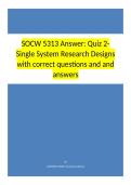SOCW 5313 Quiz 2- Single System Research Designs with correct questions and and answers