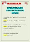 SAP EXAM ACTUAL 2026 QUESTIONS AND VERIFIED ANSWERS