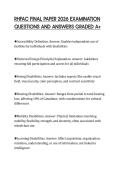 RHFAC FINAL PAPER 2026 EXAMINATION QUESTIONS AND ANSWERS GRADED A&plus;