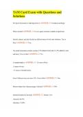 TAM Card Exam with Questions and Solutions